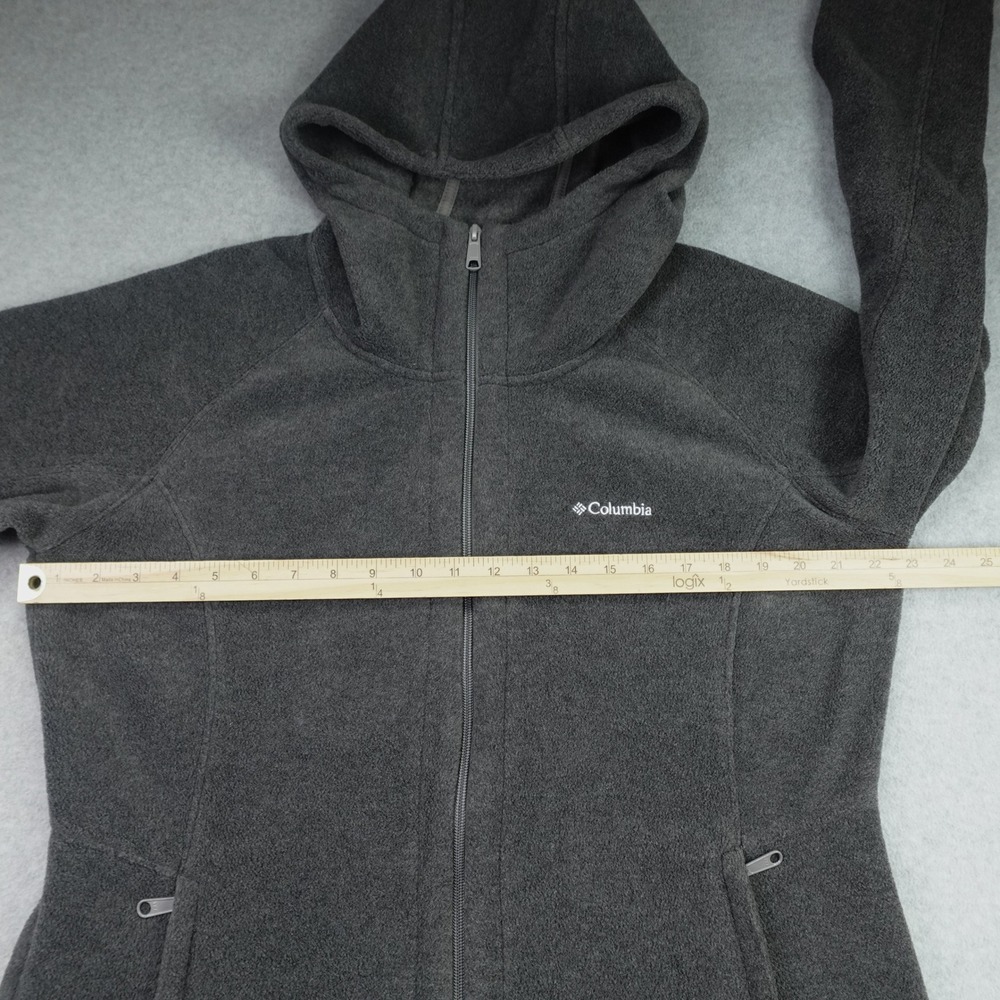 Columbia Jacket Womens XL Gray Outdoor Full Zip Hoodie Fleece - Picture 9 of 14